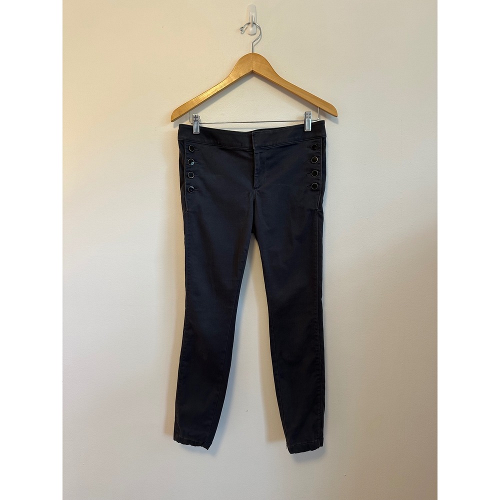 Loft Marisa Skinny Sailor Pants in Charcoal Gray |‎ Size 4P